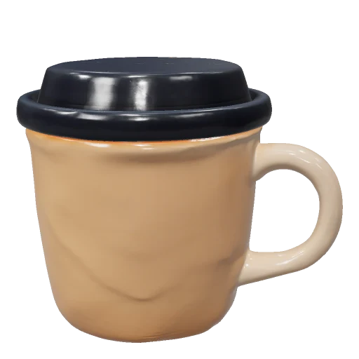 AI-generated 3D render of a matte ceramic espresso cup